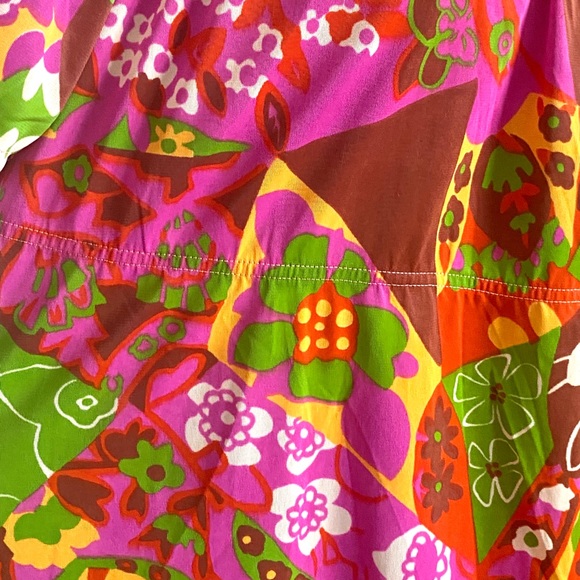 SOLD 🌸 60s Fabulous Lounge Gown House Dress Night Gown Vintage Mid Century Mod - Picture 8 of 10